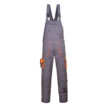 A grey workwear garment designed for use on construction sites and in industrial work environments.,