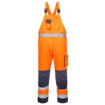 A high-visibility orange workwear garment featuring retroreflective tape panels, suitable for a wide range of outdoor and site work applications.