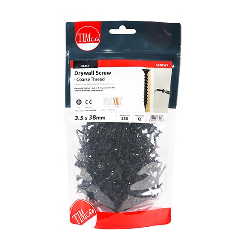 Timco Drywall Screws Coarse Thread Bugle Phillips - Black