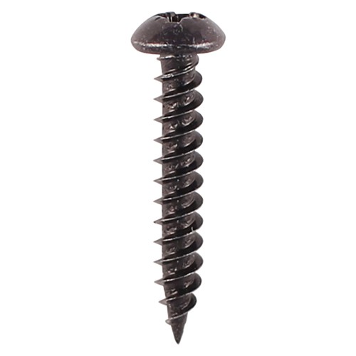 Timco Blackjax Woodscrews Round Pozi - Black Organic