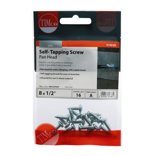 Timco Self-Tapping Screws Pan Pozi - Zinc