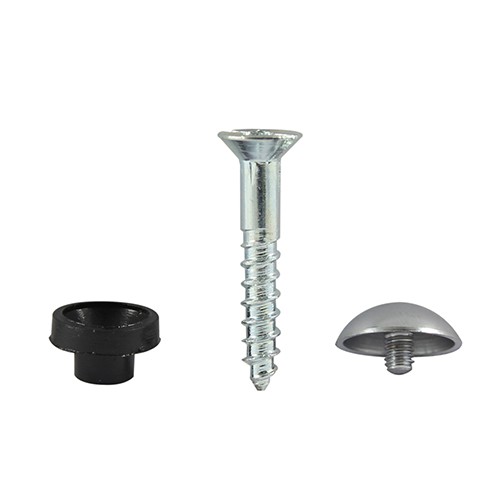 Timco Mirror Hanging Screws Zinc - Chrome Dome