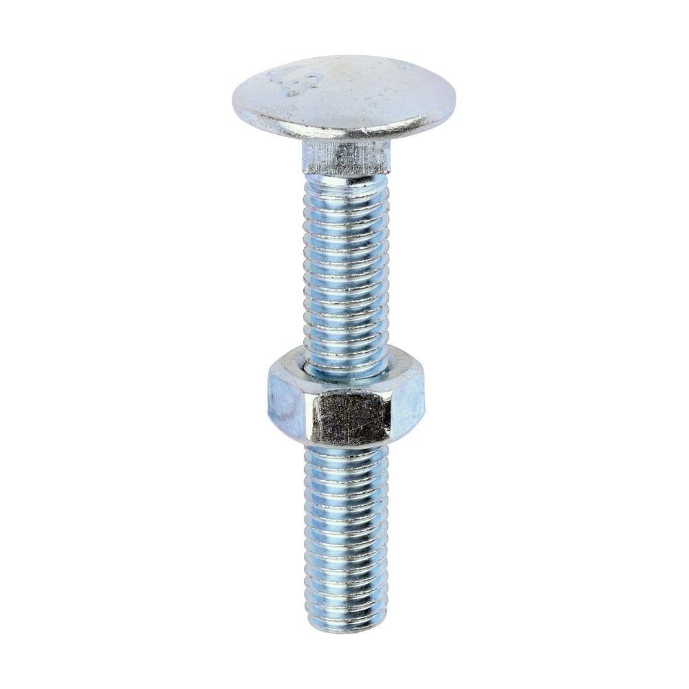 Timco Carriage Bolts & Hex Nuts M8 - Zinc