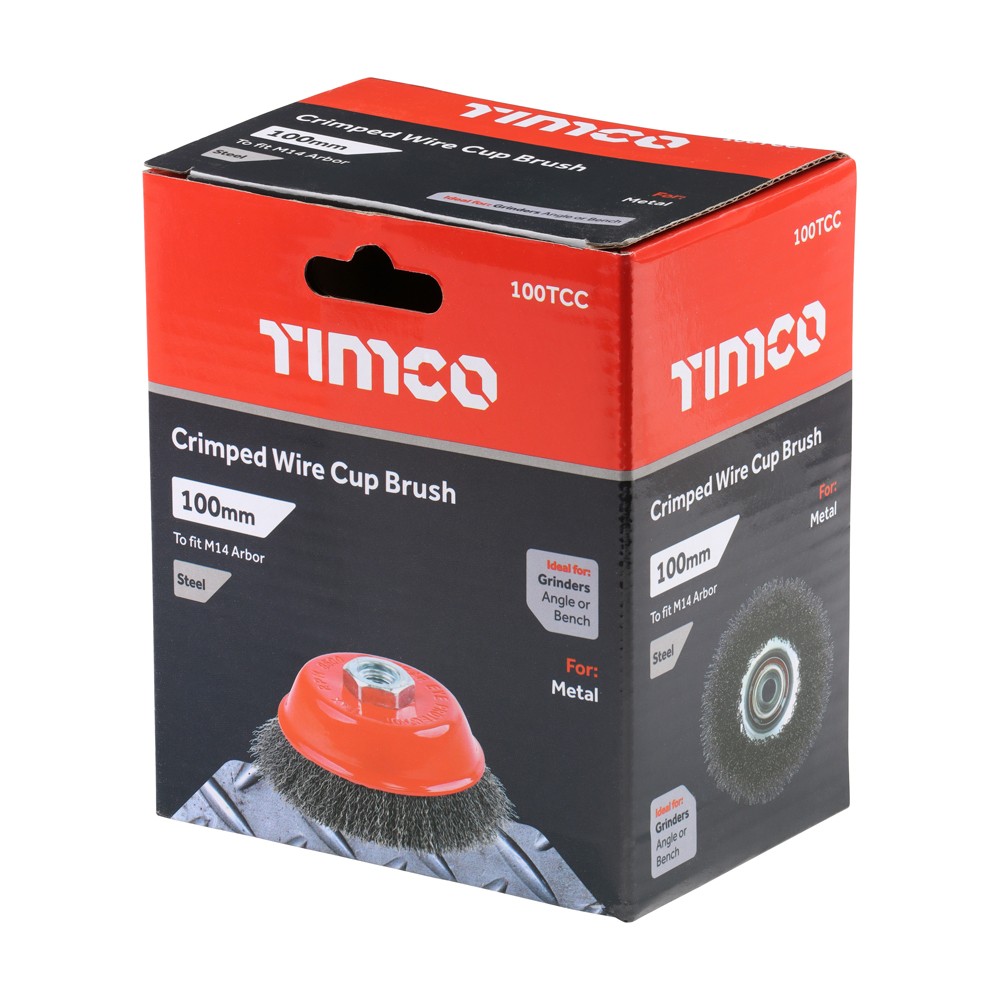 Timco Angle Grinder Cup Brush - Crimped Steel Wire