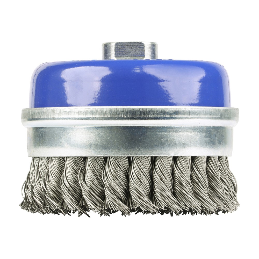 Timco Angle Grinder Cup Brush 100mm - Twisted Knot Stainless Steel