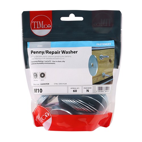Timco Penny / Repair Washers - Zinc