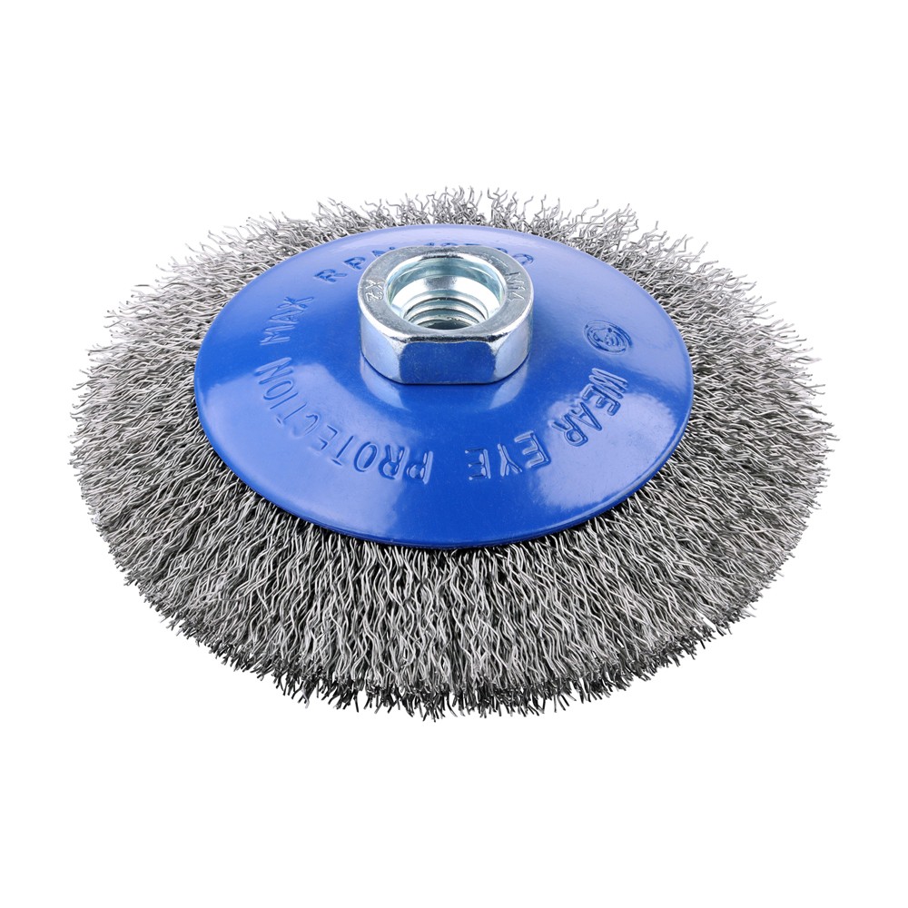 Timco Angle Grinder Bevel Brush 115mm - Crimped Stainless Steel