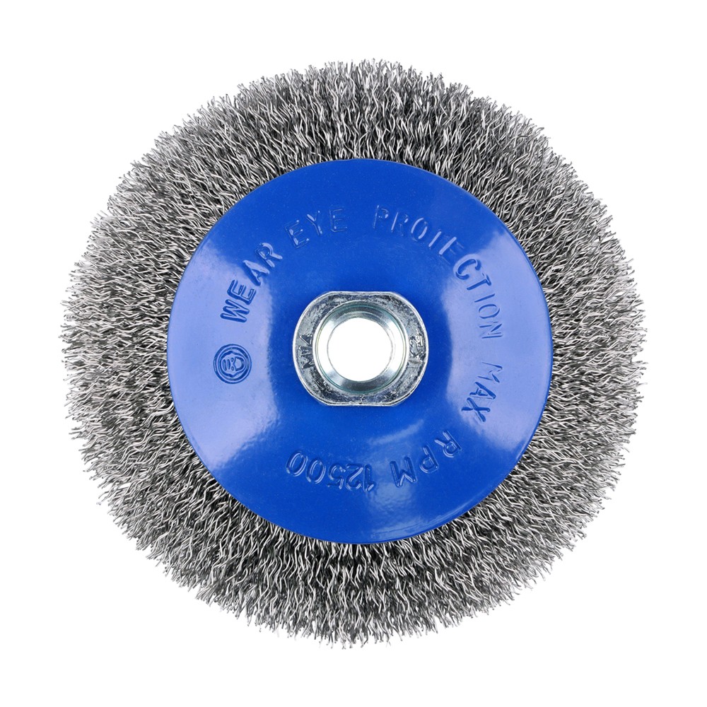 Timco Angle Grinder Bevel Brush 115mm - Crimped Stainless Steel