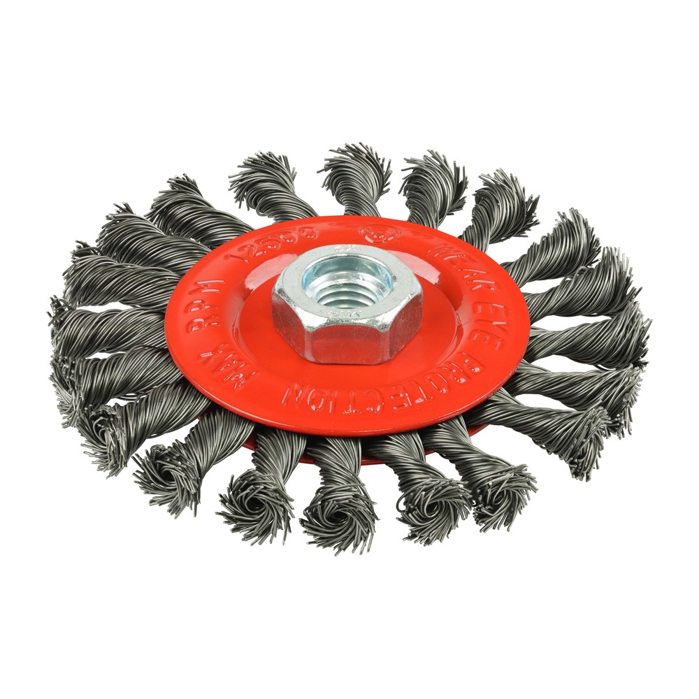 Timco Angle Grinder Wheel Brush 115mm - Twisted Knot Steel Wire