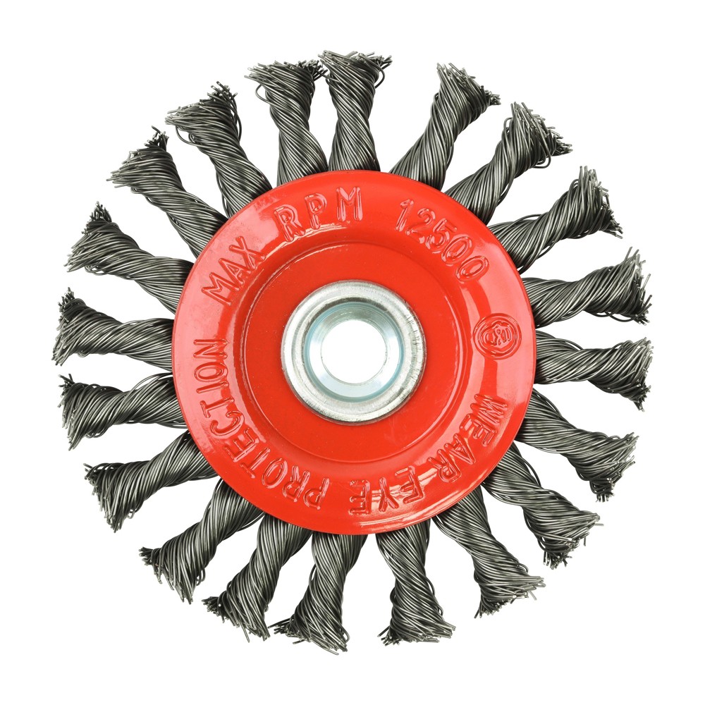 Timco Angle Grinder Wheel Brush 115mm - Twisted Knot Steel Wire