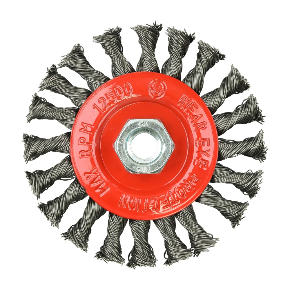 Timco Angle Grinder Wheel Brush 115mm - Twisted Knot Steel Wire