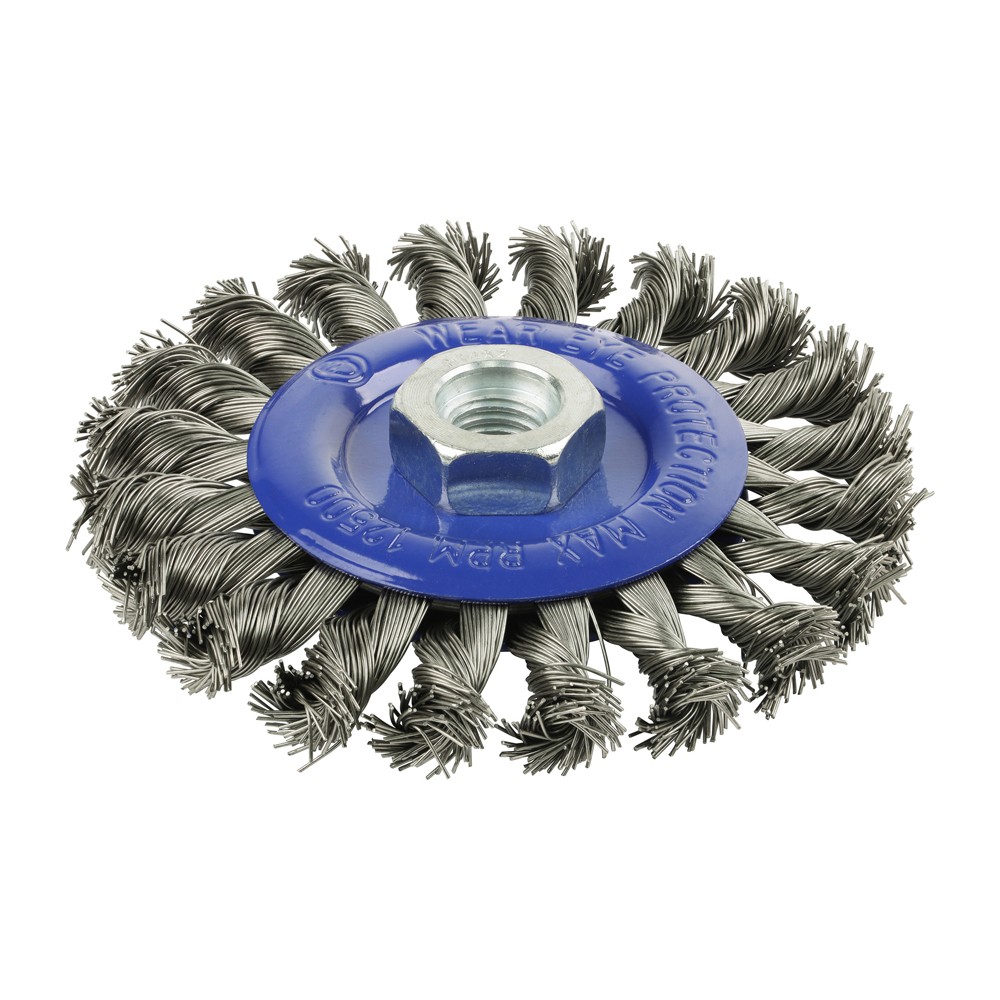 Timco Angle Grinder Wheel Brush 115mm - Twisted Knot Stainless Steel