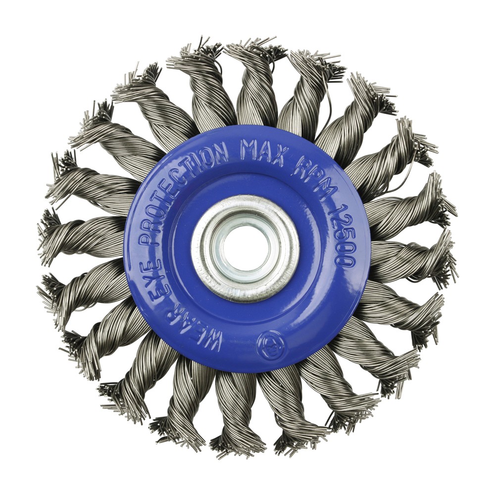 Timco Angle Grinder Wheel Brush 115mm - Twisted Knot Stainless Steel