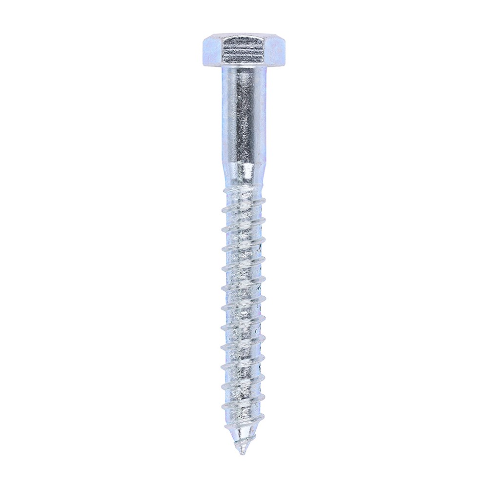 Timco Coach Screws 12mm Hex - Zinc