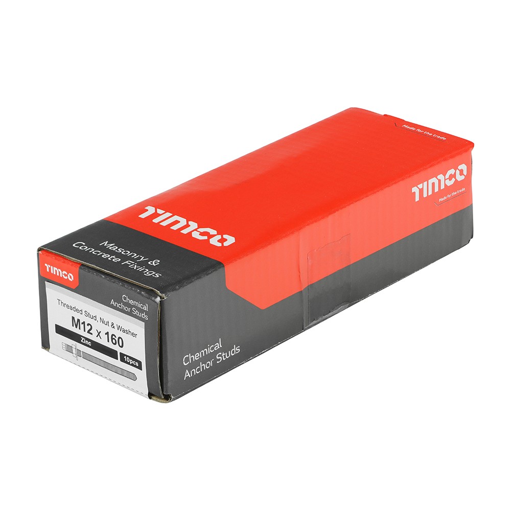 Timco Chemical Anchor Threaded Studs, Nuts & Washers - Zinc