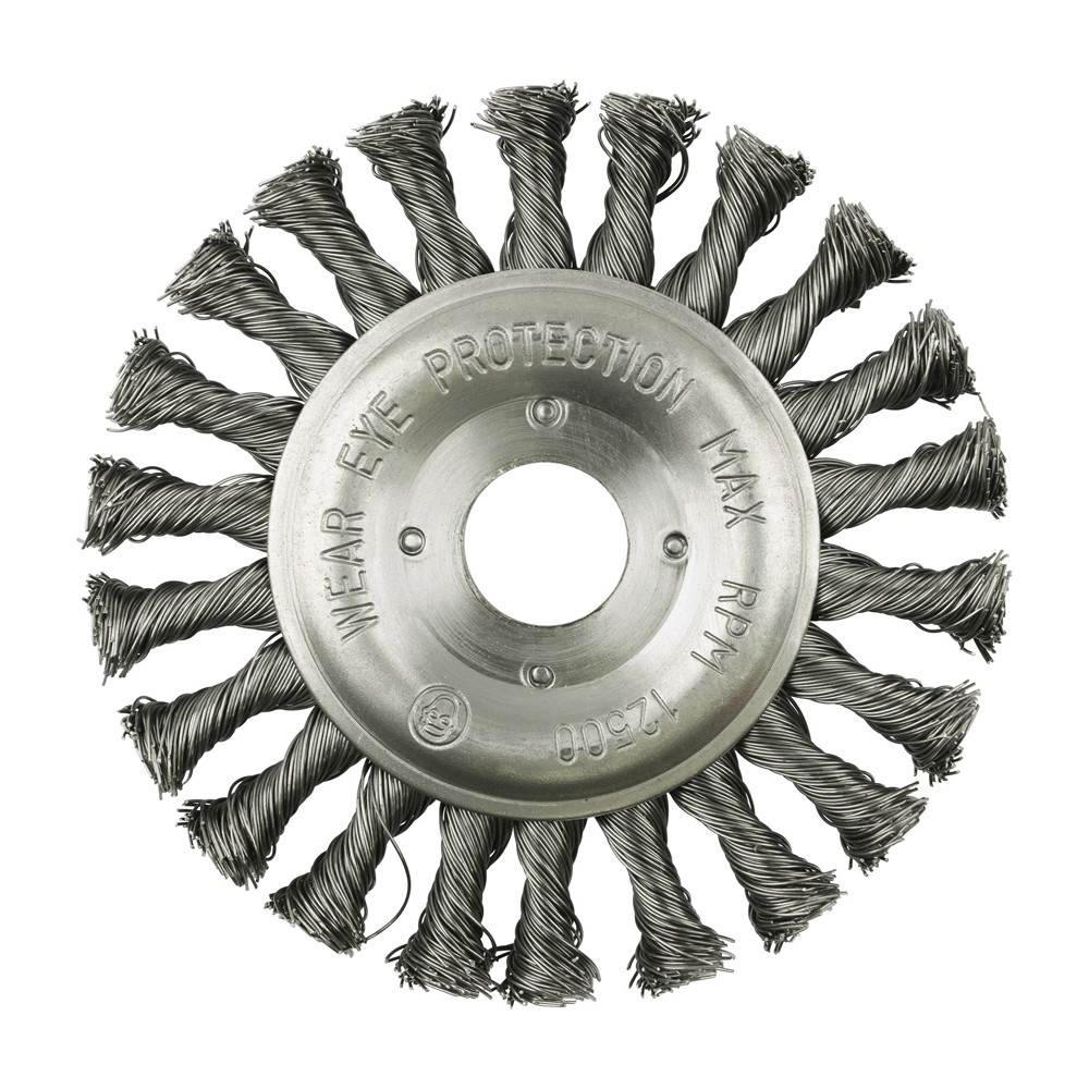 Timco Wheel Brush 125mm - Twisted Knot Steel Wire