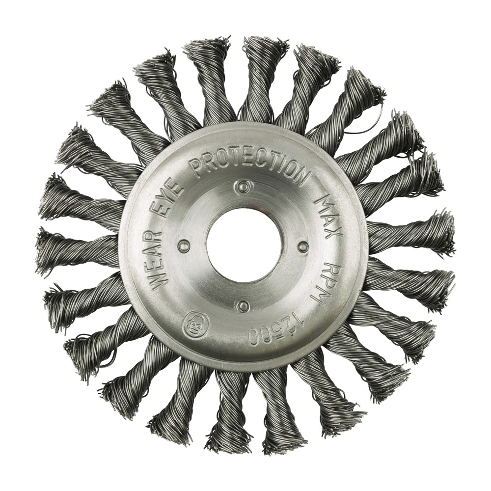 Timco Wheel Brush 125mm - Twisted Knot Steel Wire