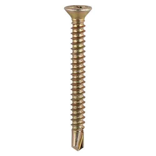 Timco Window Fabrication Self Drilling & Tapping Screws Countersunk Phillips - Yellow