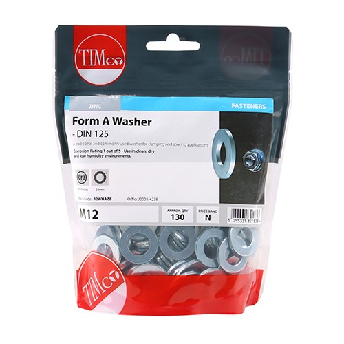 Timco Form A Washers - Zinc