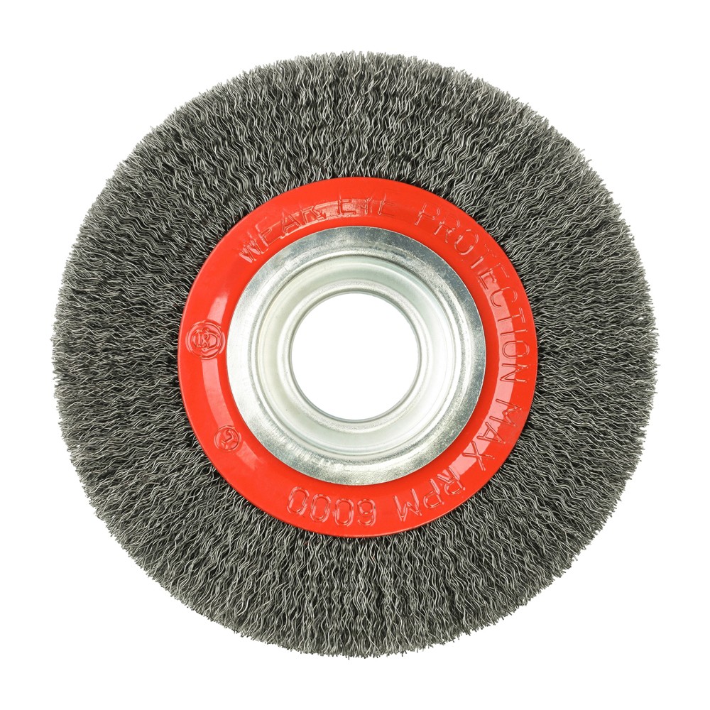 Timco Wheel Brush with Plastic Reducer Set - Crimped Steel Wire