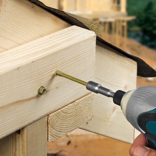 Timco Timber Screws 6.7mm Hex Head - Green