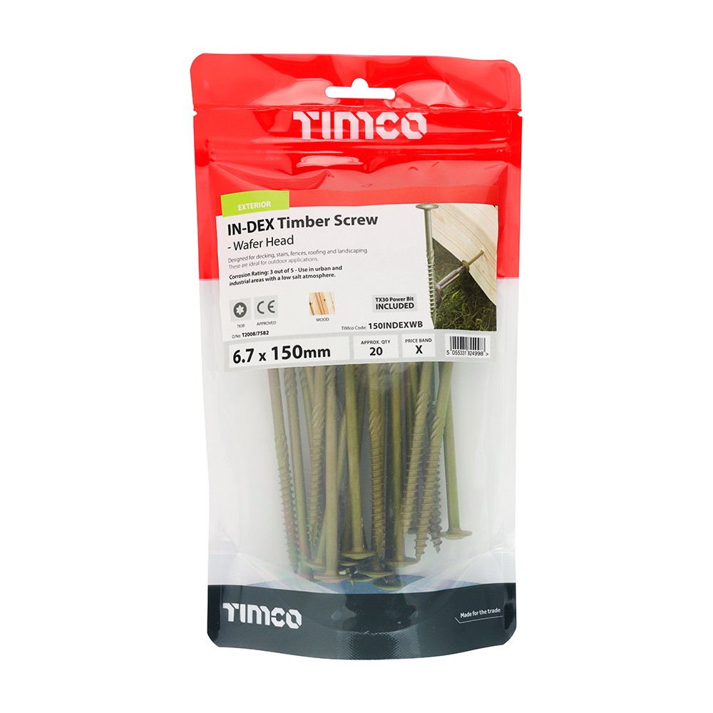 Timco Timber Screws Wafer Torx - Green