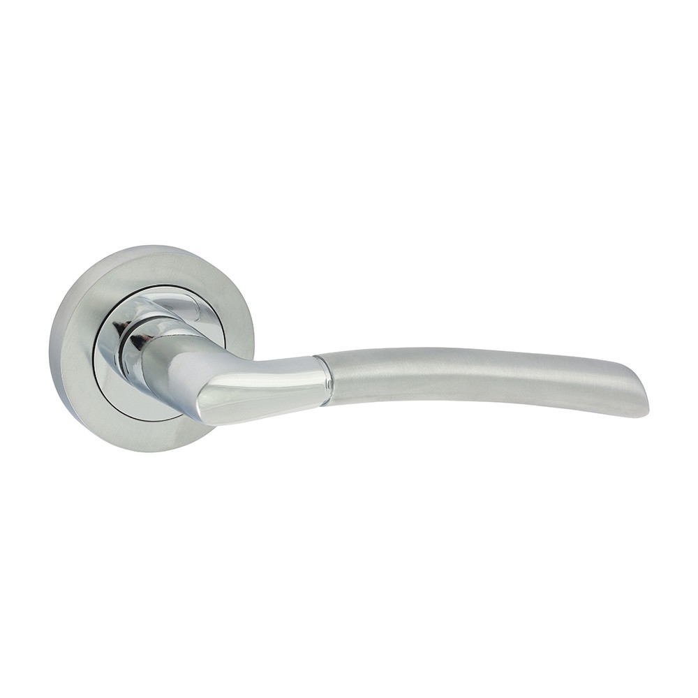 Timco Shavington Lever On Rose Handles - Polished & Satin Chrome