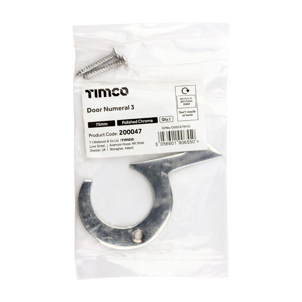 Timco Door Numeral 3