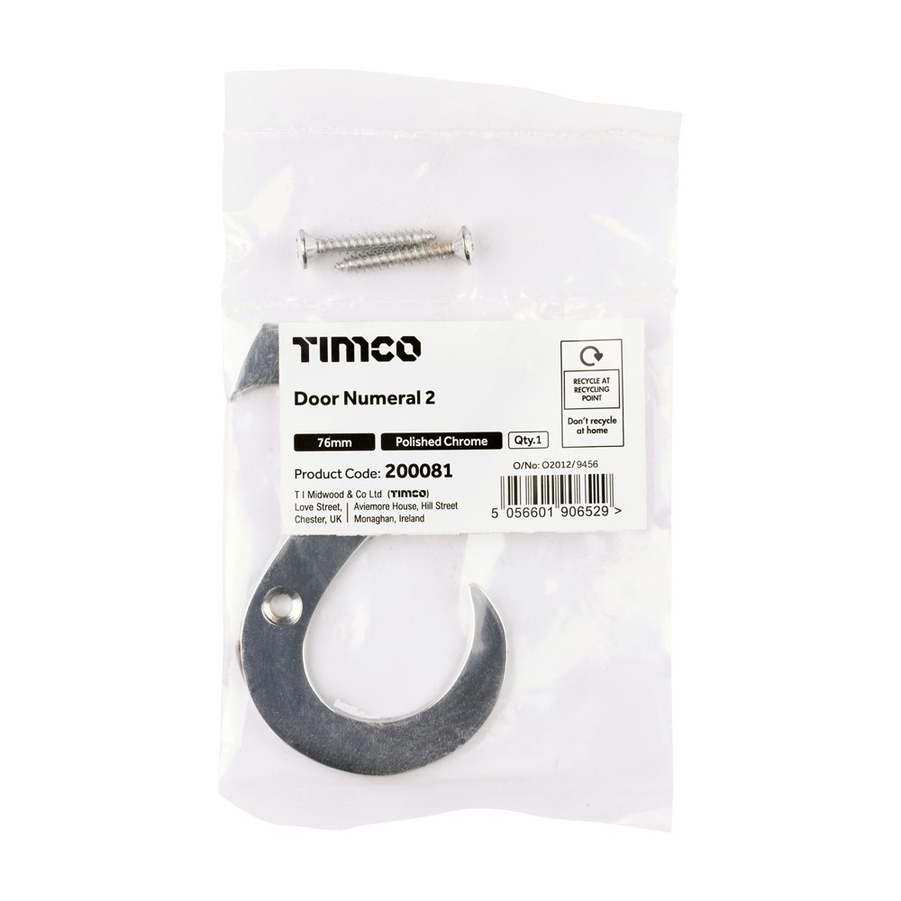Timco Door Numeral 2