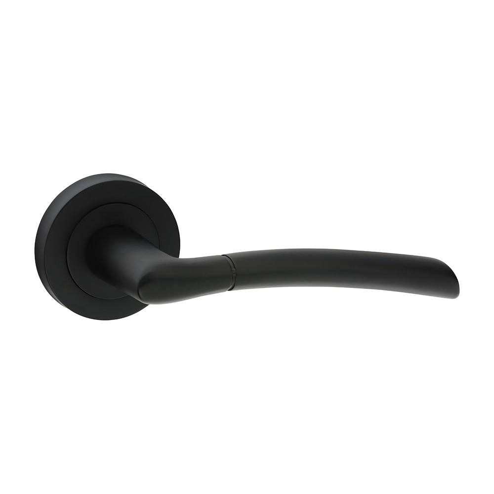 Timco Shavington Lever On Rose Handles - Matt Black