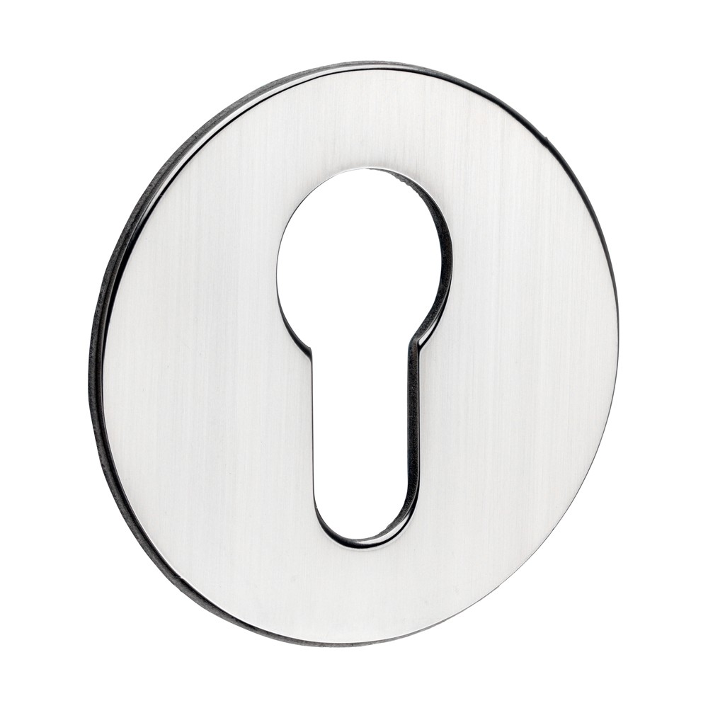 Timco Euro Profile Self-Adhesive Escutcheon - Round - Polished Stainless Steel