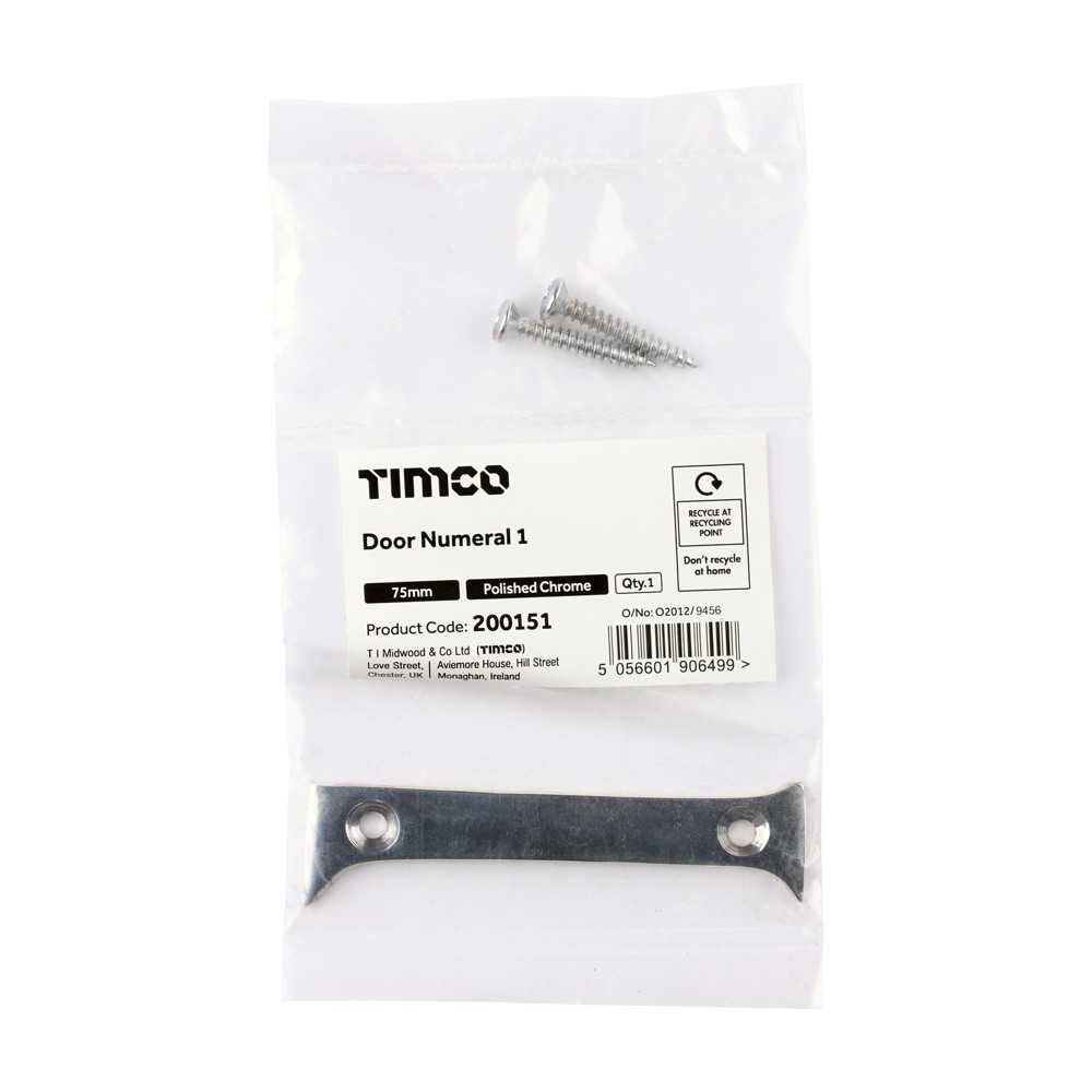Timco Door Numeral 1