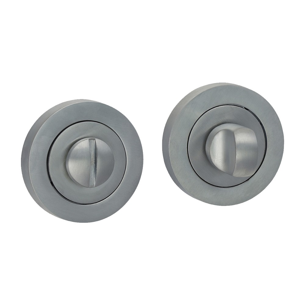 Timco Bathroom Thumb Turn And Release - Satin Chrome