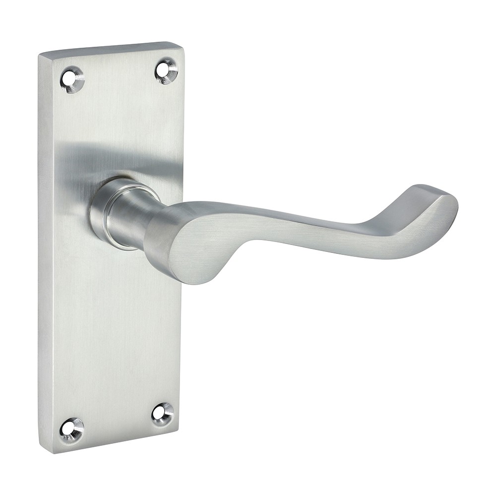 Timco Victorian Scroll Latch Handles - Satin Chrome