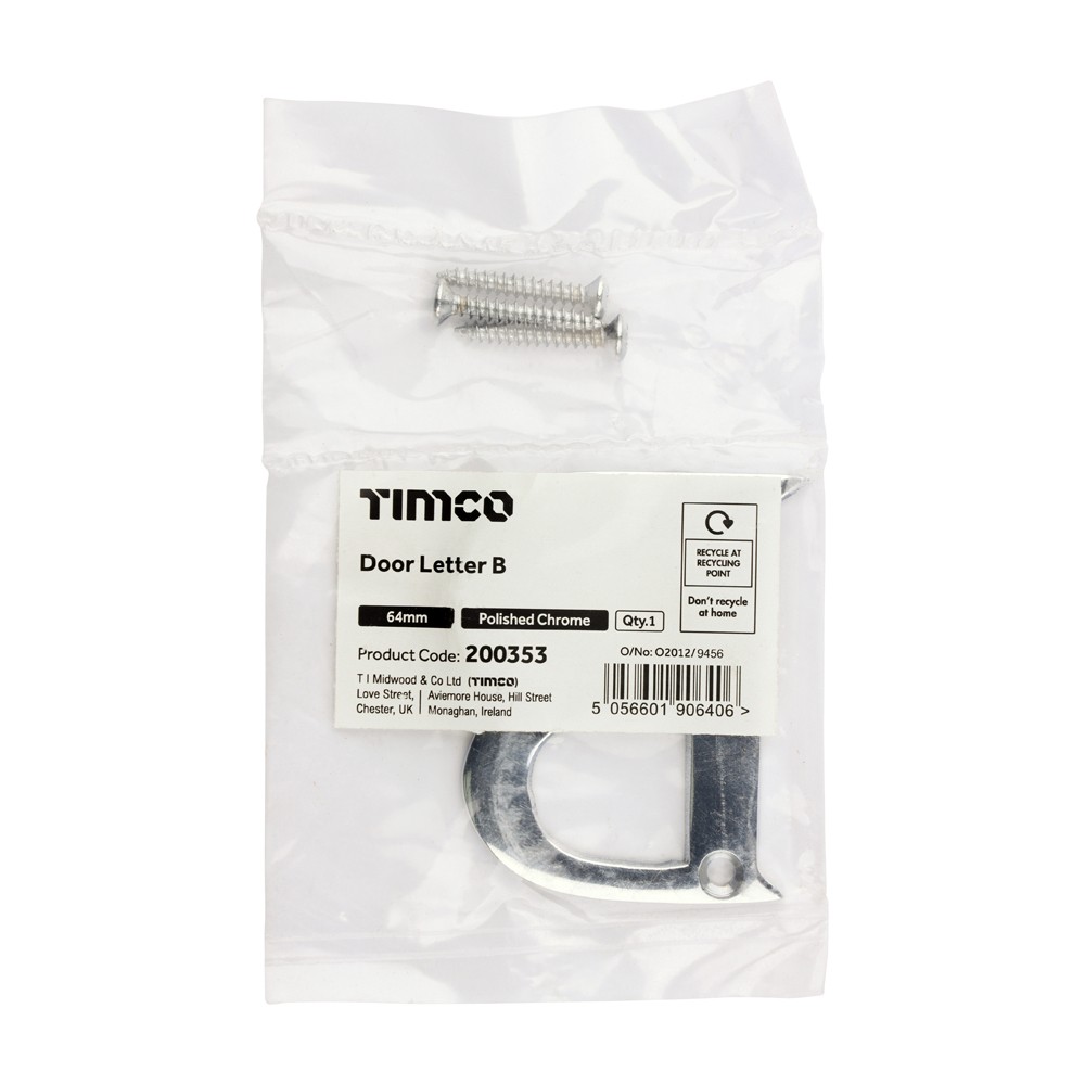 Timco Door Letter B