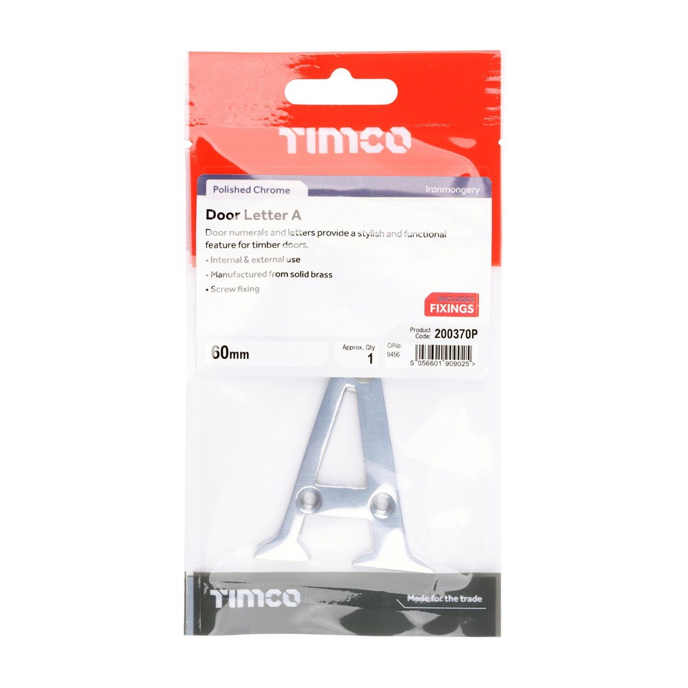 Timco Door Letter A - TimPacks
