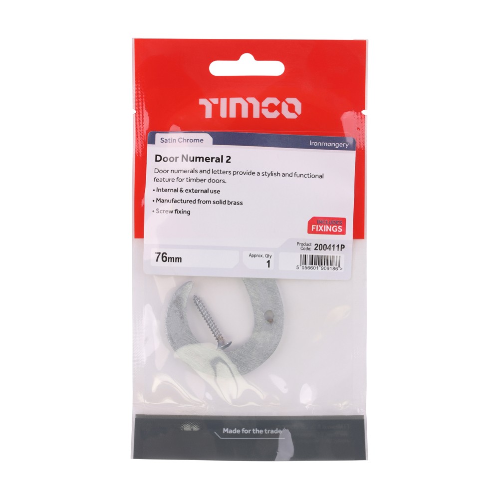Timco Door Numeral 2 - TimPacks