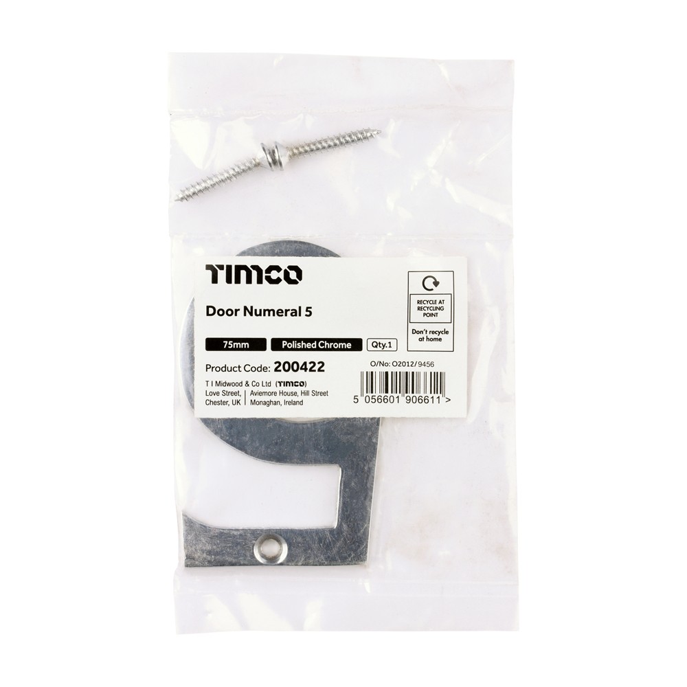 Timco Door Numeral 5