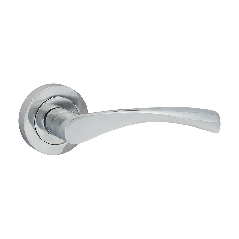 Timco Edleston Lever On Rose Handles - Polished Chrome