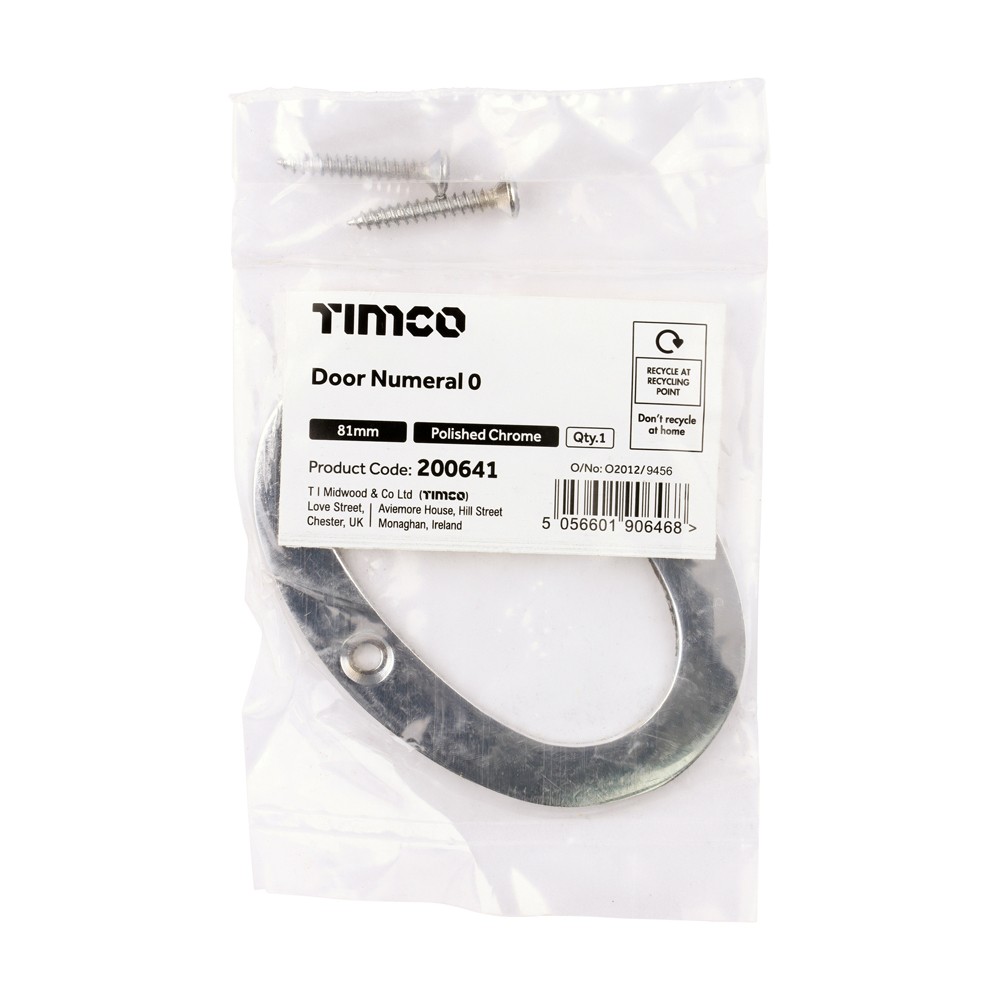 Timco Door Numeral 0