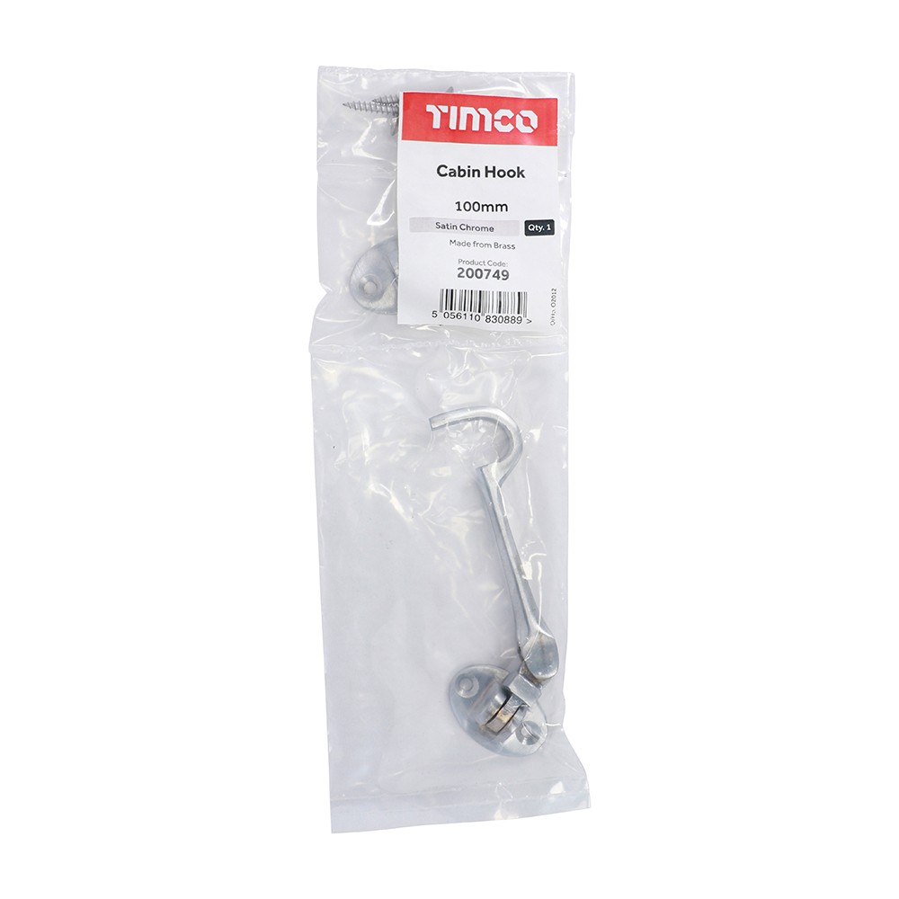 Timco Cabin Hook - Satin Chrome
