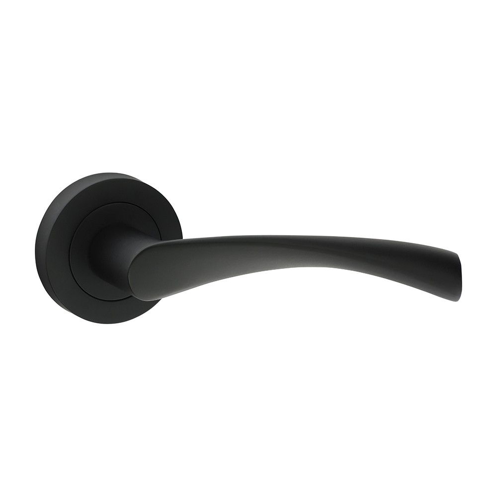 Timco Edleston Lever On Rose Handles - Matt Black