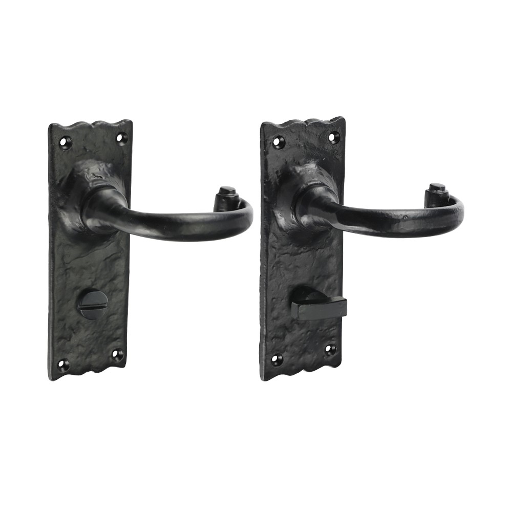 Timco Traditional Bathroom Lock Handle - Antique Black