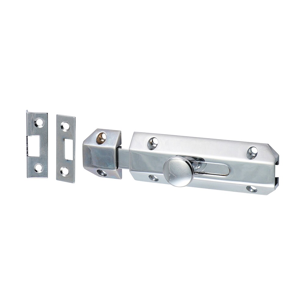 Timco Architectural Flat Section Bolt - Polished Chrome