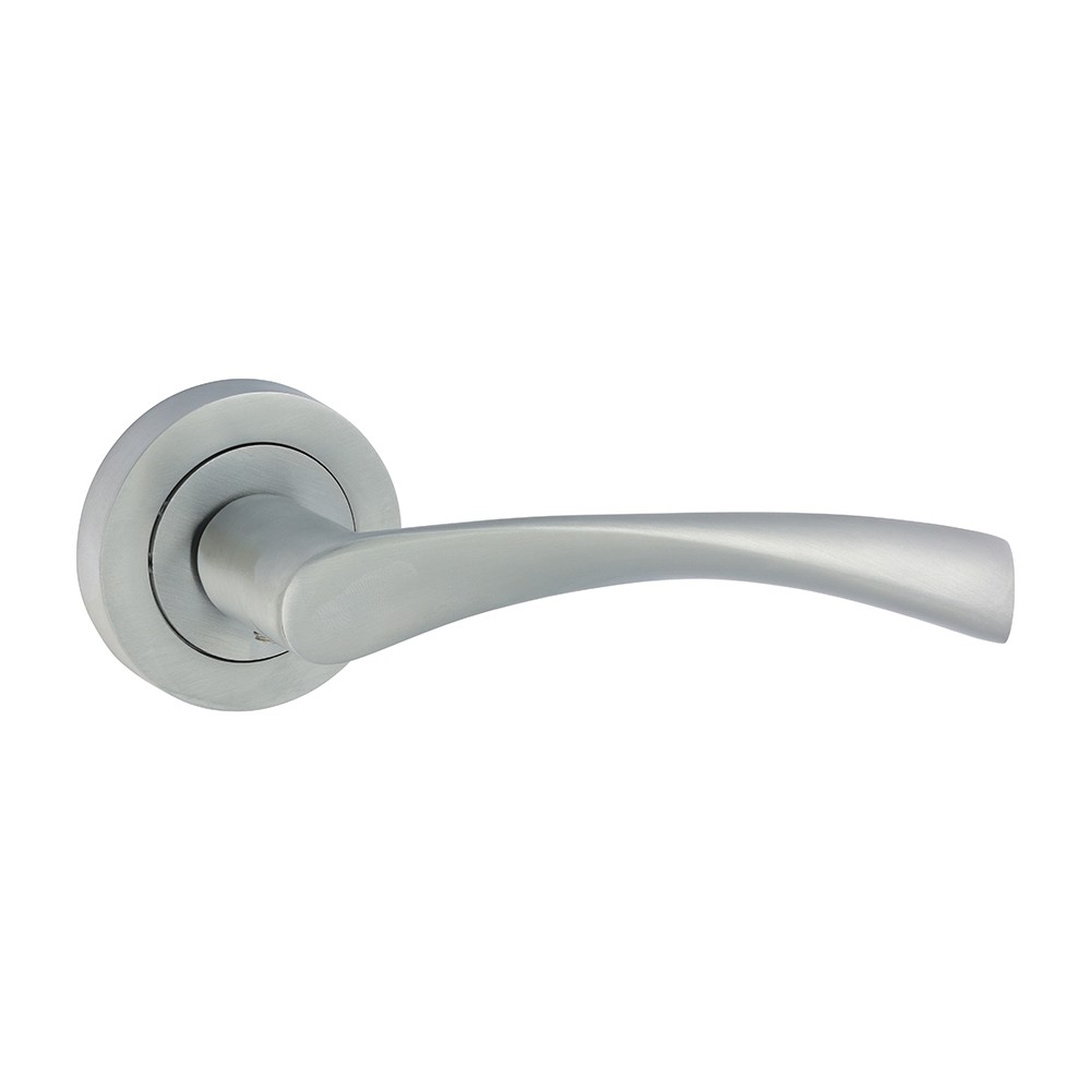 Timco Edleston Lever On Rose Handles - Satin Chrome