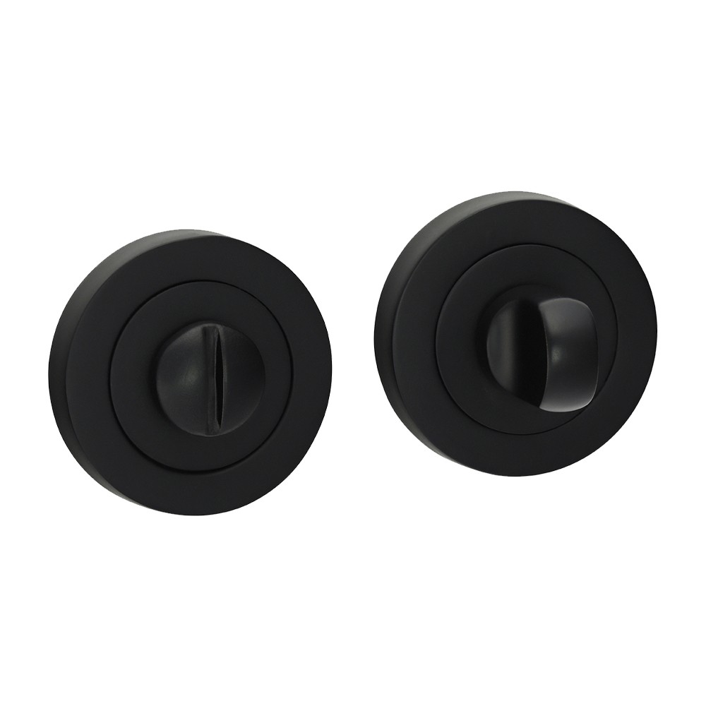 Timco Bathroom Thumb Turn And Release - Matt Black