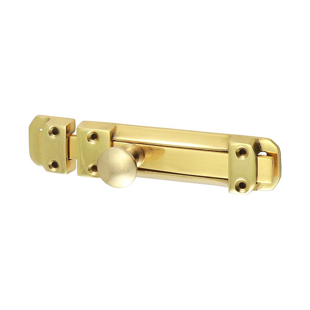 Timco Contract Flat Section Bolt - Polished Brass