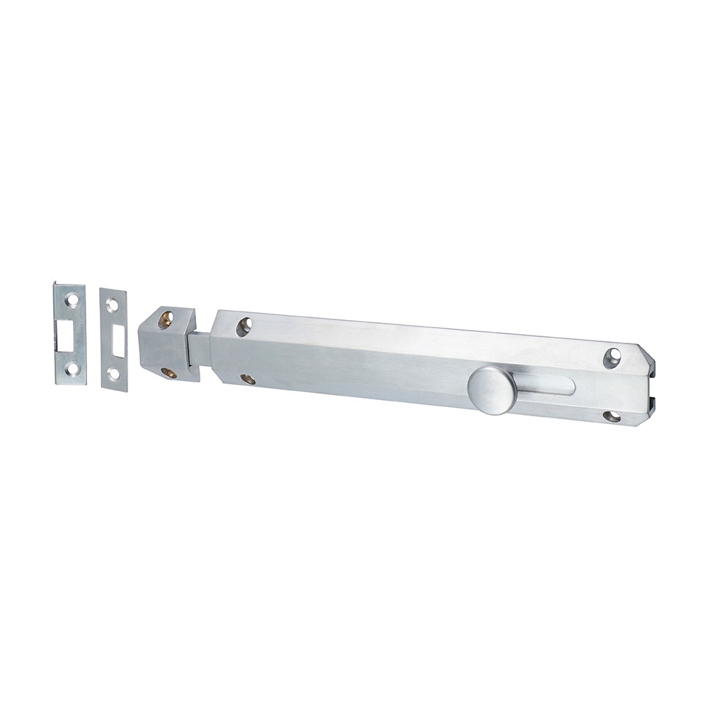 Timco Architectural Flat Section Bolt - Satin Chrome