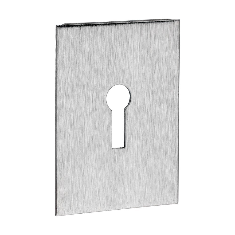 Timco Lock Profile Self-Adhesive Escutcheon - Oblong - Satin Stainless Steel
