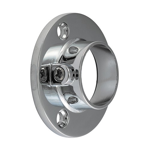 Timco Locking End Sockets For Round Tubes 25mm - Polished Chrome